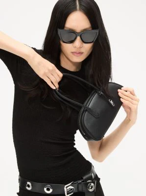 Lulu Small Pebbled Leather Satchel - Image 5