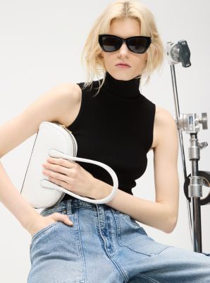 Lulu Small Pebbled Leather Satchel - Image 10