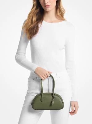 Lulu Small Pebbled Leather Satchel - Image 14