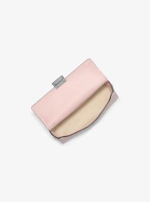 Lunar New Year Ludlow Small Denim-Printed Leather Convertible Pochette - Image 3