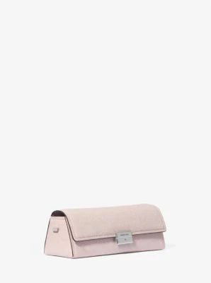 Lunar New Year Ludlow Small Denim-Printed Leather Convertible Pochette - Image 6
