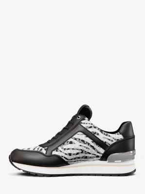 Maddy Zebra Print Signature Logo Trainer - Image 11