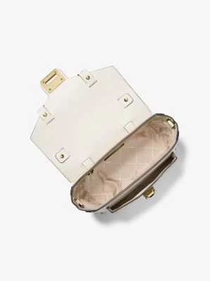 Manhattan Medium Leather and Logo Satchel - Image 10