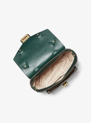 Manhattan Medium Leather and Logo Satchel - Image 34