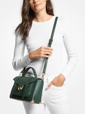 Manhattan Medium Leather and Logo Satchel - Image 35