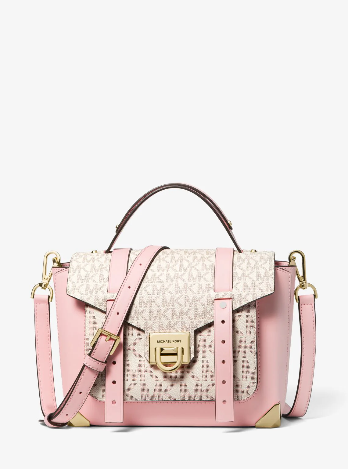 Manhattan Medium Leather and Logo Satchel - Image 36