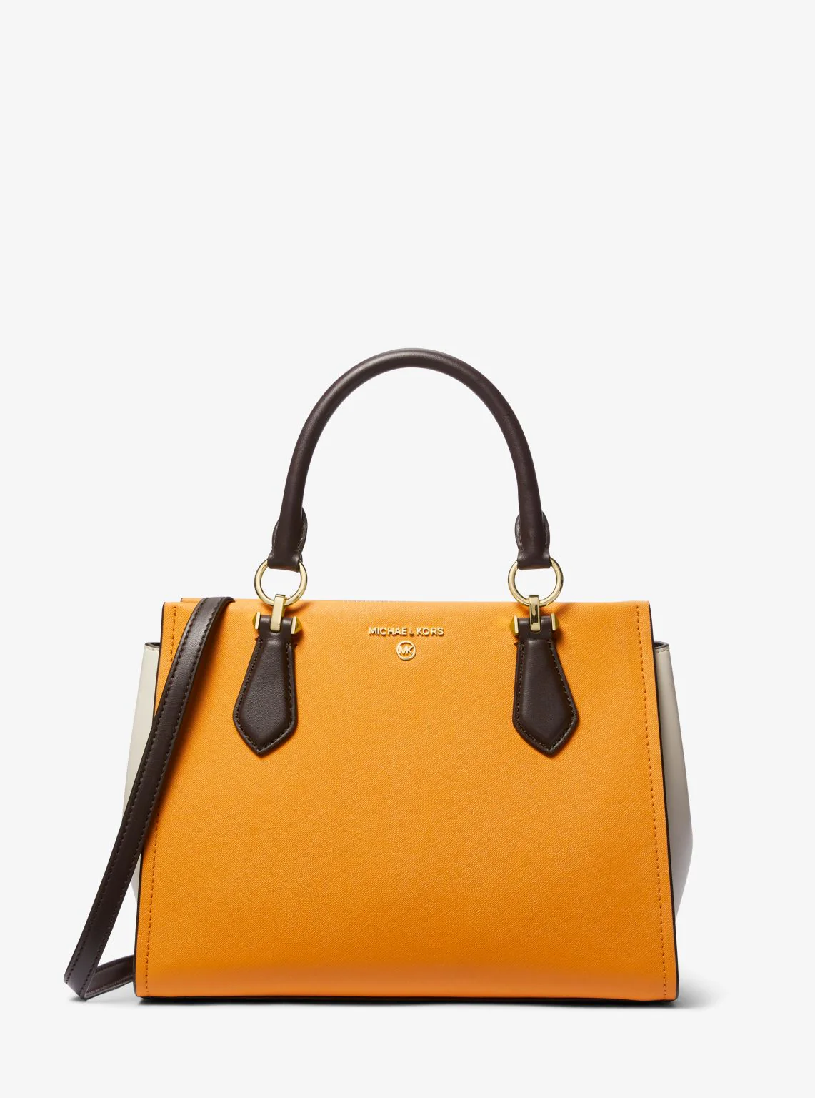 Marilyn Medium Color-Block Saffiano Leather Satchel - Image 5
