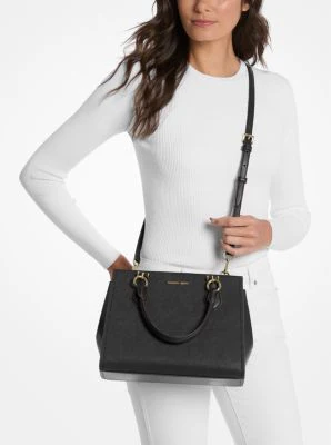 Marilyn Medium Saffiano Leather Satchel - Image 18
