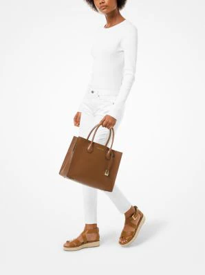 Mercer Large Saffiano Leather Tote Bag - Image 12