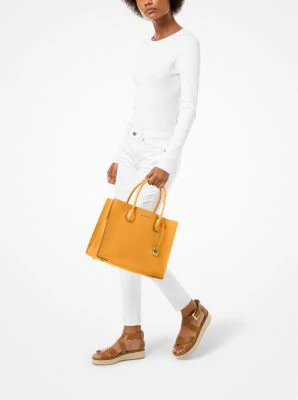 Mercer Large Saffiano Leather Tote Bag - Image 8