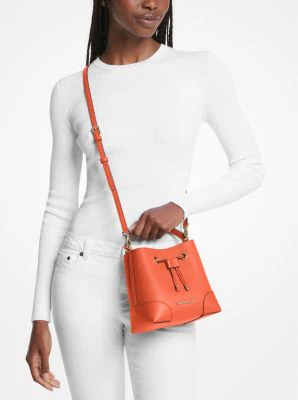 Mercer Small Pebbled Leather Bucket Bag - Image 19