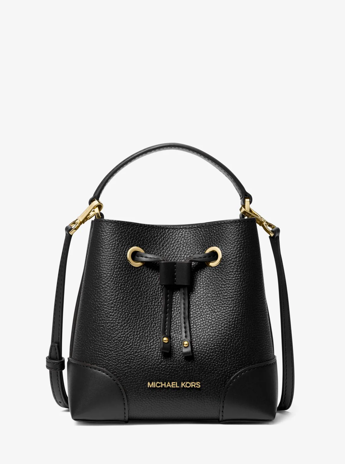 Mercer Small Pebbled Leather Bucket Bag - Image 8