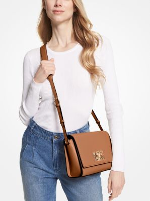 Mimi Medium Leather Messenger Bag - Image 12