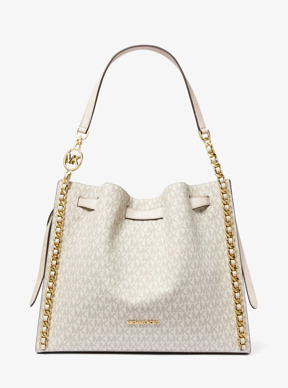 Mina Large Signature Logo Chain Shoulder Bag - Image 15