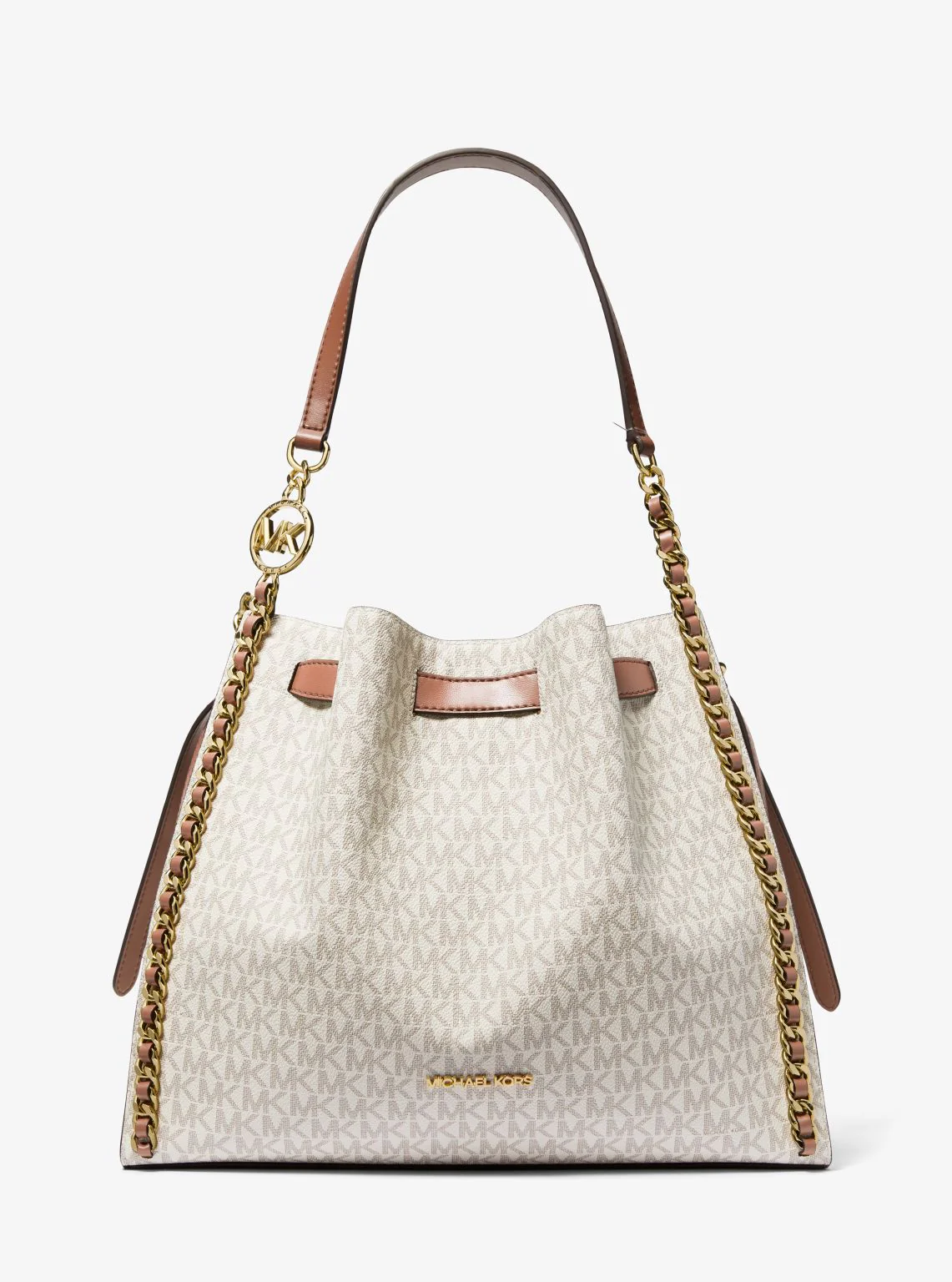 Mina Large Signature Logo Chain Shoulder Bag - Image 9