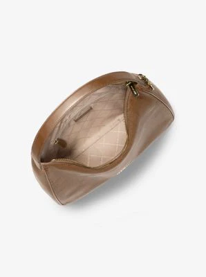 Nayla Medium Pebbled Leather Hobo Shoulder Bag - Image 3