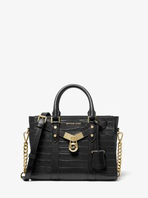 Nouveau Hamilton Small Crocodile Embossed Leather Satchel - Image 12