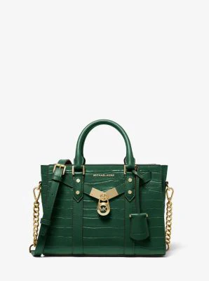 Nouveau Hamilton Small Crocodile Embossed Leather Satchel - Image 2