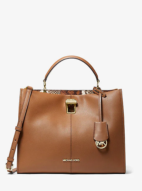 Penelope Large Leather Satchel - Image 13