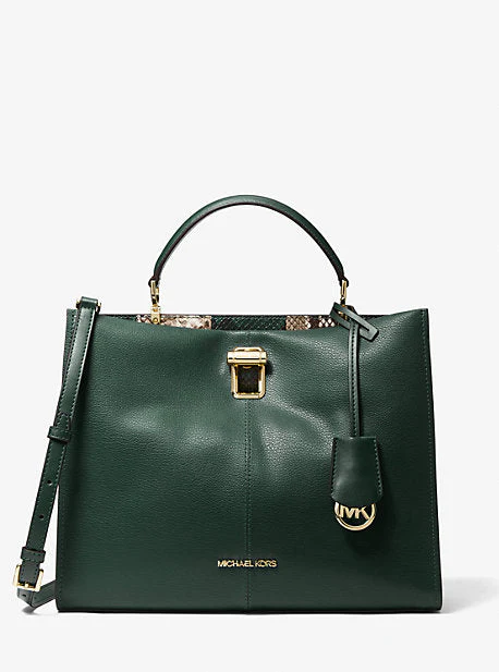 Penelope Large Leather Satchel - Image 9