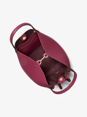 Phoebe Large Faux Leather Bucket Bag - Image 25