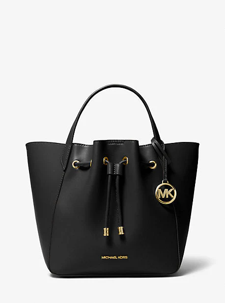 Phoebe Large Faux Leather Bucket Bag - Image 5