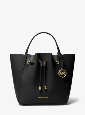 Phoebe Large Faux Leather Bucket Bag - Image 6