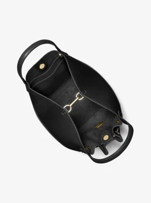 Phoebe Large Faux Leather Bucket Bag - Image 7