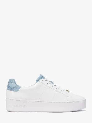 Poppy Faux Leather and Logo Sneaker - Image 11