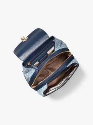 Raven Medium Logo and Pebbled Leather Backpack - Image 8