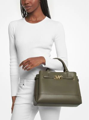 Reed Large Leather Belted Satchel - Image 10