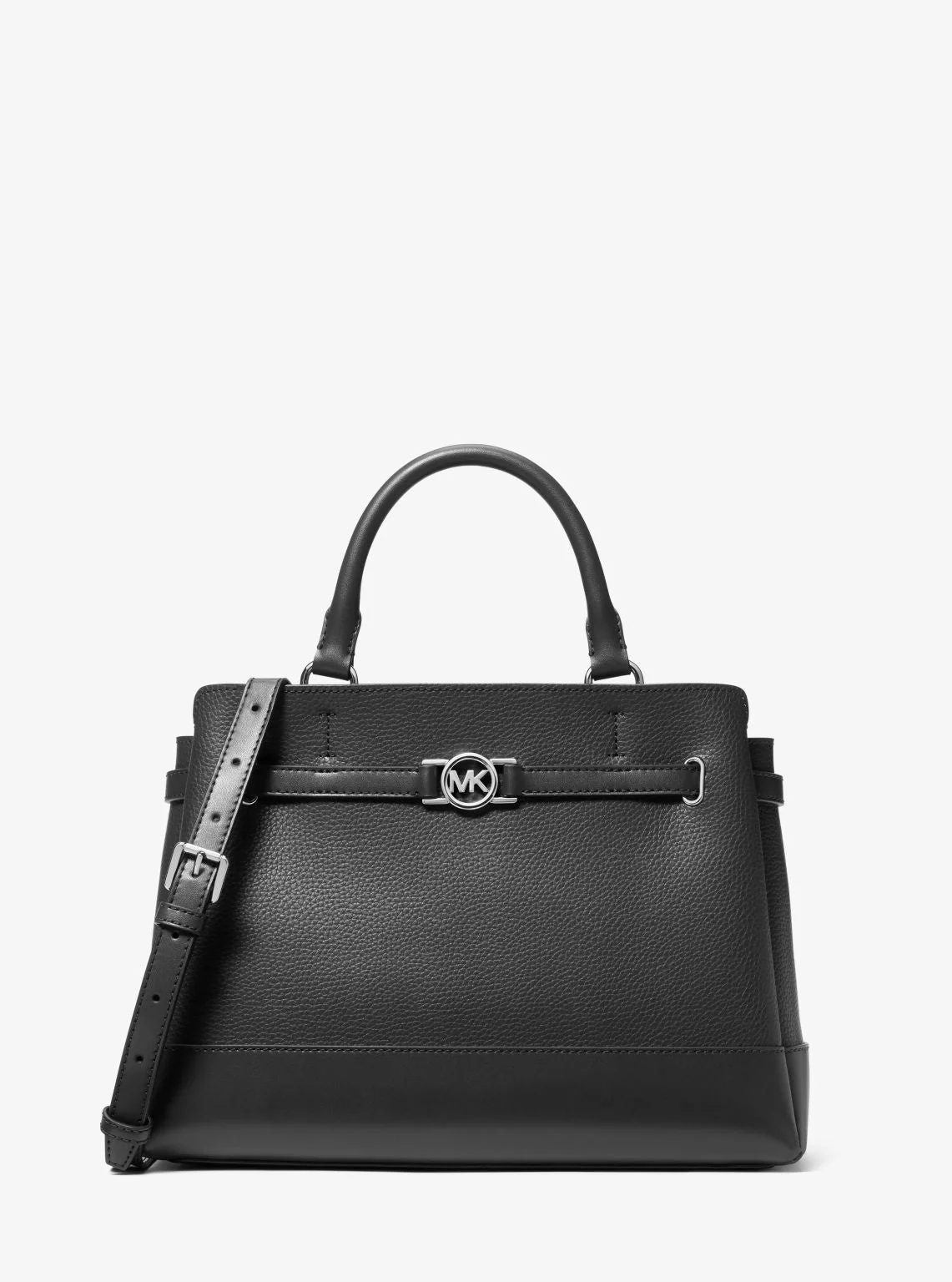 Reed Large Pebbled Leather Satchel - Image 9
