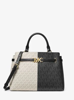 Reed Large Two-Tone Graphic Logo Belted Satchel - Image 2