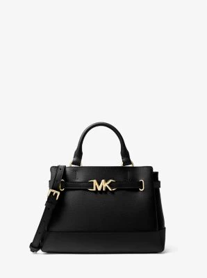 Reed Small Two-Tone Pebbled Leather Belted Satchel - Image 2