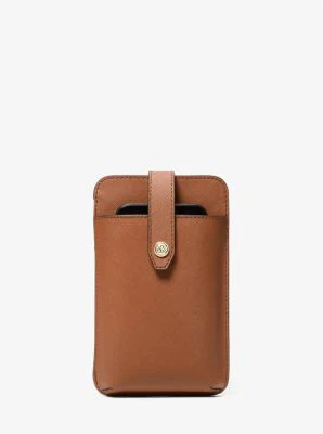 Saffiano Leather Smartphone Crossbody Bag - Image 11