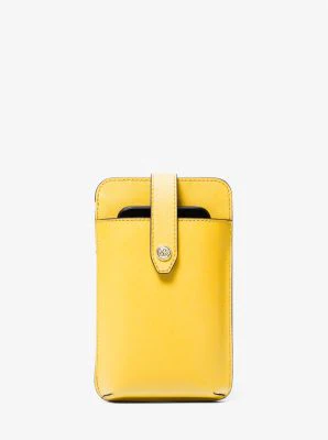 Saffiano Leather Smartphone Crossbody Bag - Image 16