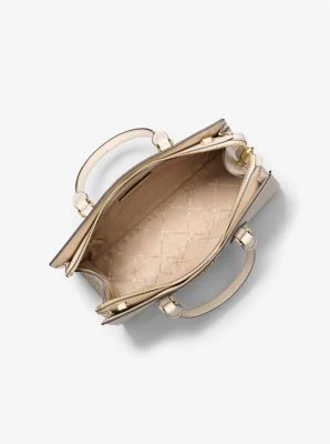 Sheila Medium Signature Logo and Metallic Satchel - Image 3