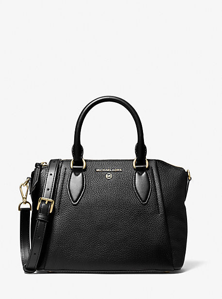 Sienna Medium Pebbled Leather Satchel - Image 32