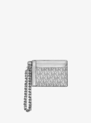 Small Metallic Logo Chain Card Case - Image 2
