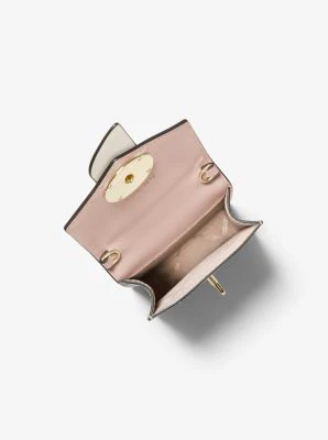 Small Tri-Color Saffiano Leather Smartphone Crossbody Bag - Image 13