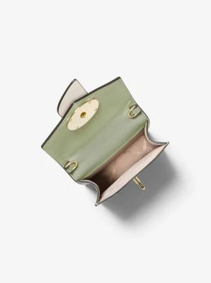 Small Tri-Color Saffiano Leather Smartphone Crossbody Bag - Image 23