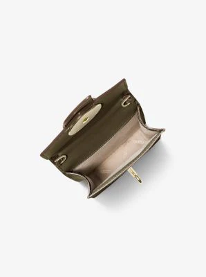 Small Tri-Color Saffiano Leather Smartphone Crossbody Bag - Image 27