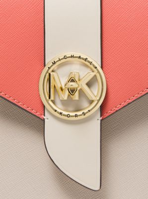 Small Tri-Color Saffiano Leather Smartphone Crossbody Bag - Image 36
