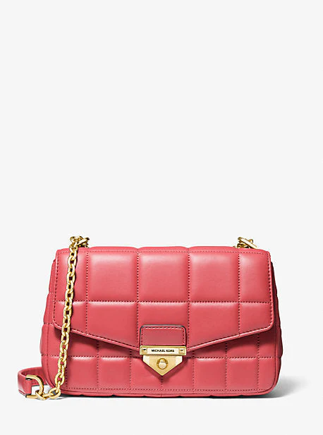 SoHo Large Quilted Leather Shoulder Bag - Image 11