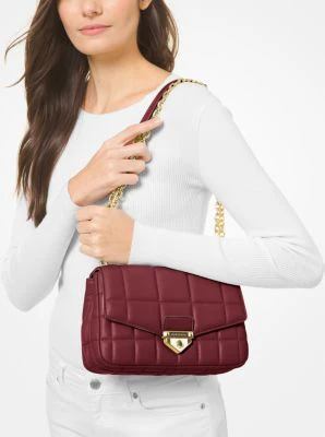SoHo Large Quilted Leather Shoulder Bag - Image 25