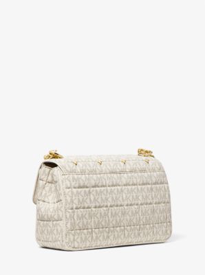 SoHo Large Studded Quilted Signature Logo Shoulder Bag - Image 14