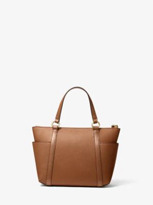 Sullivan Small Saffiano Leather Top-Zip Tote Bag - Image 10