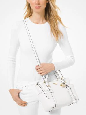 Sullivan Small Saffiano Leather Top-Zip Tote Bag - Image 14