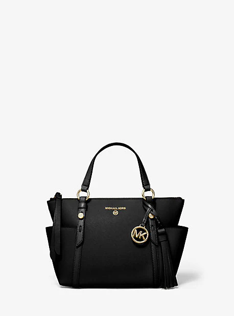 Sullivan Small Saffiano Leather Top-Zip Tote Bag - Image 16