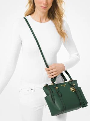 Sullivan Small Saffiano Leather Top-Zip Tote Bag - Image 28